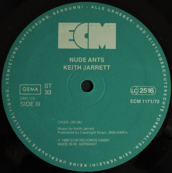 Keith Jarrett - Nude Ants (Live At The Village Vanguard) (2xVinyl, LP, Album) Very Good Plus (VG+) / Very Good Plus (VG+)