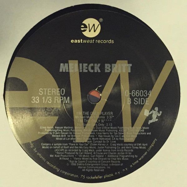 Melieck Britt - I'm The Only Player (Vinyl, 12") Good Plus (G+) / Good (G)