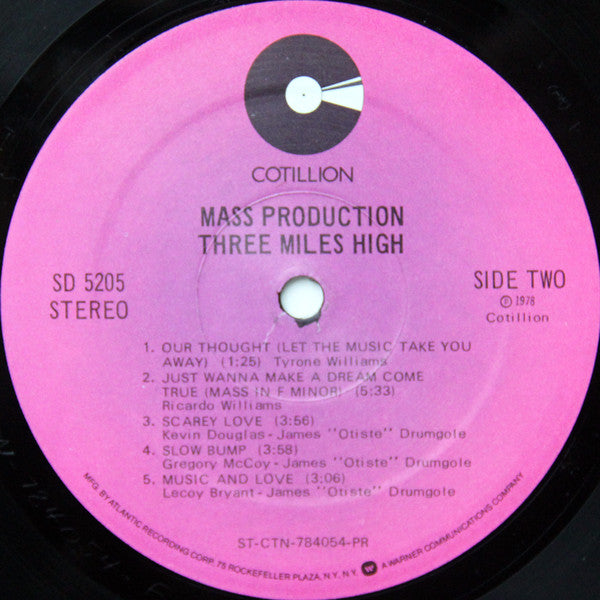 Mass Production - Three Miles High (Vinyl, LP, Album) Very Good (VG) / Very Good (VG)