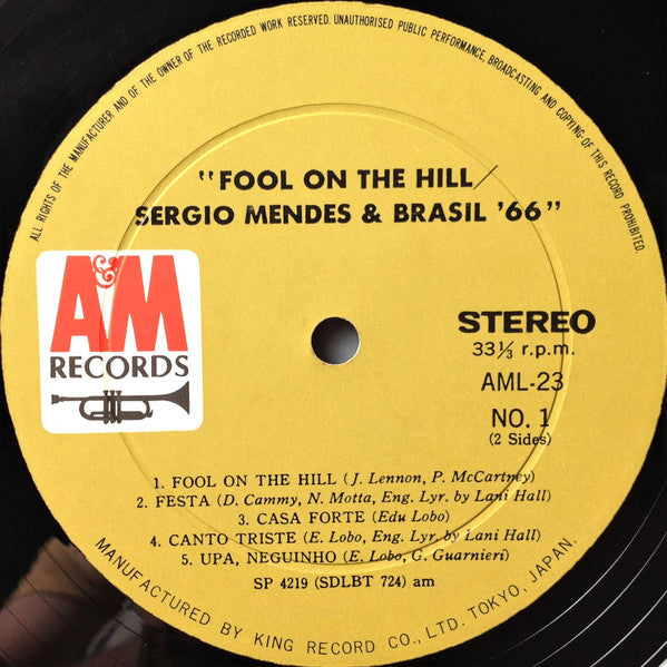 Sérgio Mendes & Brasil '66 - Fool On The Hill (Vinyl, LP, Album)