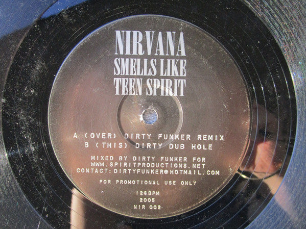 Nirvana - Smells Like Teen Spirit (The Dirty Funker Remixes) (Vinyl, 12", Unofficial Release) Very Good Plus (VG+) / Very Good Plus (VG+)