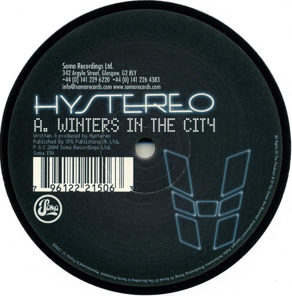 Hystereo - Winters In The City / Corporate Crimewave (Vinyl, 12") Very Good Plus (VG+) / Very Good Plus (VG+)