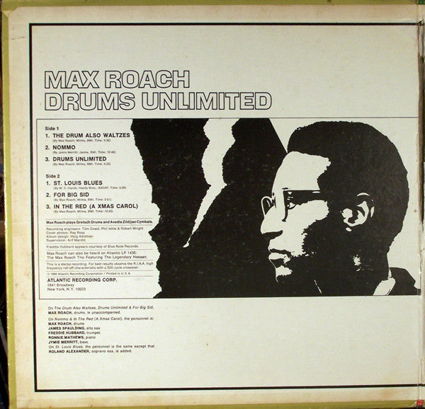 Max Roach - Drums Unlimited (Vinyl, LP, Album, Stereo) Very Good Plus (VG+) / Very Good (VG)
