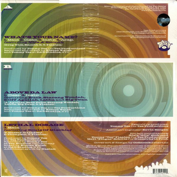 Tommy Tee - What's Your Name? / Above Da Law / Lethal Dosage (Vinyl, 12", 33 ⅓ RPM) Very Good Plus (VG+) / Very Good Plus (VG+)