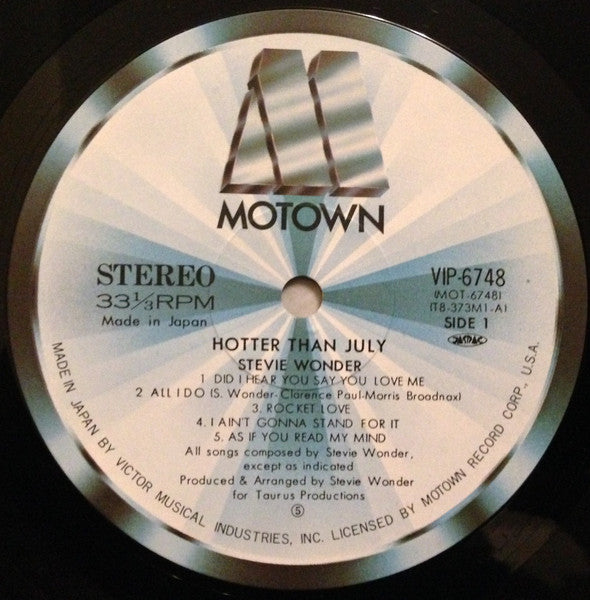Stevie Wonder - Hotter Than July (Vinyl, LP, Album)