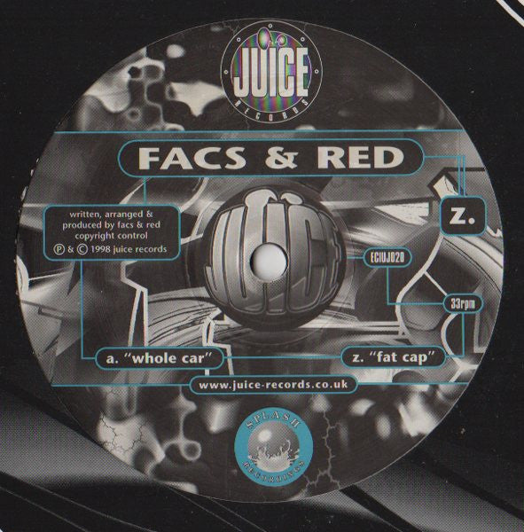 Facs - Whole Car / Fat Cap (Vinyl, 12", 33 ⅓ RPM) Very Good Plus (VG+) / Very Good Plus (VG+)