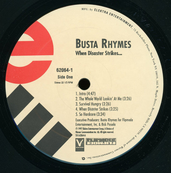 Busta Rhymes - When Disaster Strikes... (2xVinyl, LP, Album, Stereo) Mint (M) / Mint (M)