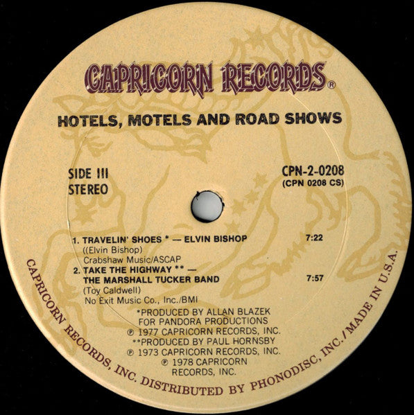 Various - Hotels, Motels And Road Shows (2xVinyl, LP, Compilation) Very Good Plus (VG+) / Good Plus (G+)