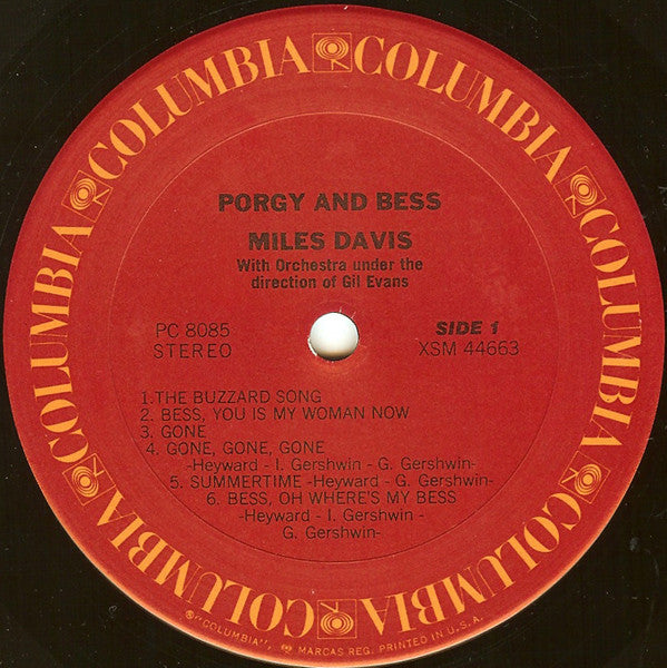 Miles Davis - Porgy And Bess (Vinyl, LP, Album, Reissue, Stereo) Very Good Plus (VG+) / Very Good (VG)