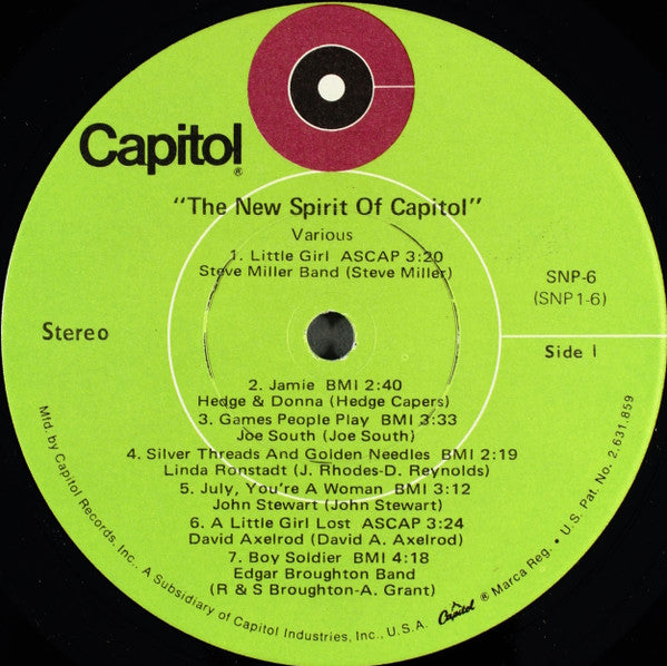 Various - The New Spirit Of Capitol (Vinyl, LP, Compilation, Stereo) Very Good (VG) / Good Plus (G+)