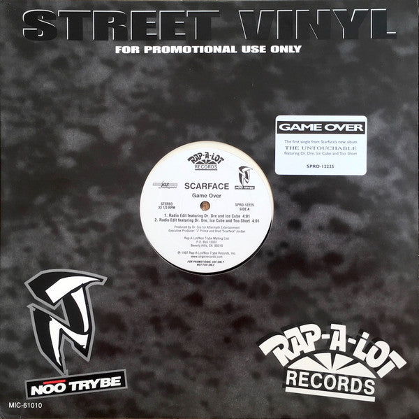 Scarface (3) - Game Over (Vinyl, 12", 33 ⅓ RPM, Promo, Stereo) Very Good Plus (VG+) / Very Good Plus (VG+)