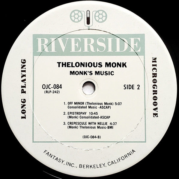 Thelonious Monk Septet - Monk's Music (Vinyl, LP, Album, Reissue, Mono) Very Good Plus (VG+) / Very Good Plus (VG+)