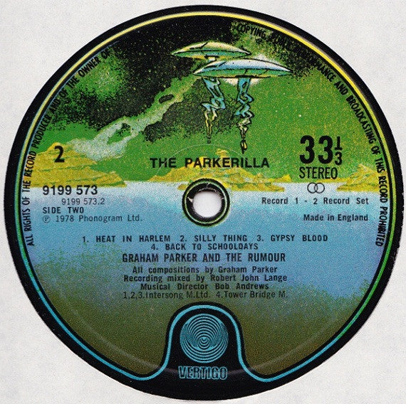 Graham Parker And The Rumour - The Parkerilla (2xVinyl, LP, Album, Stereo) Very Good Plus (VG+) / Very Good (VG)