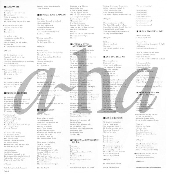 a-ha - Hunting High And Low = ハンティング・ハイ・アンド・ロウ (Vinyl, LP, Album, S...