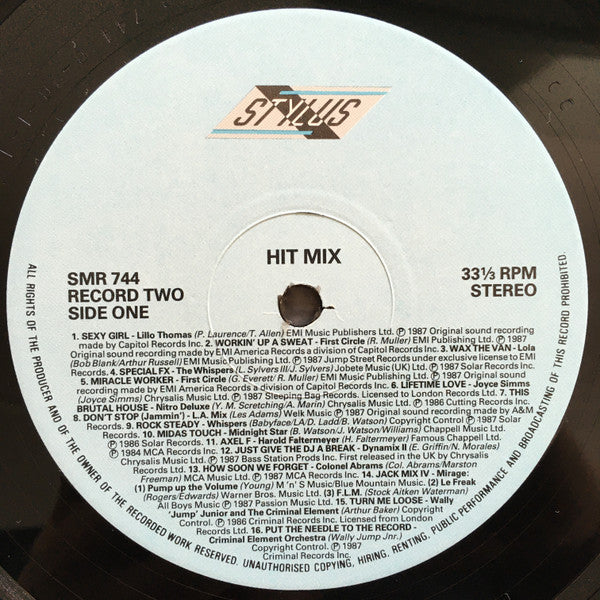 Various - Hit Mix (2xVinyl, LP, Mixed, Stereo) Very Good Plus (VG+) / Very Good (VG)