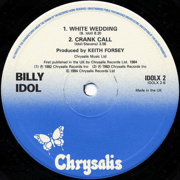 Billy Idol - Rebel Yell (Vinyl, 12", 45 RPM, Single) Very Good (VG) / Good (G)