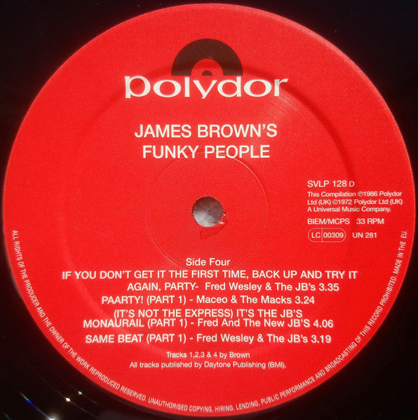Various - James Brown's Funky People (2xVinyl, LP, Compilation, Reissue) Near Mint (NM or M-) / Good Plus (G+)