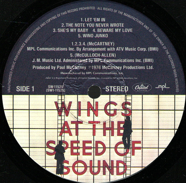 Wings (2) - Wings At The Speed Of Sound (Vinyl, LP, Album, Stereo)