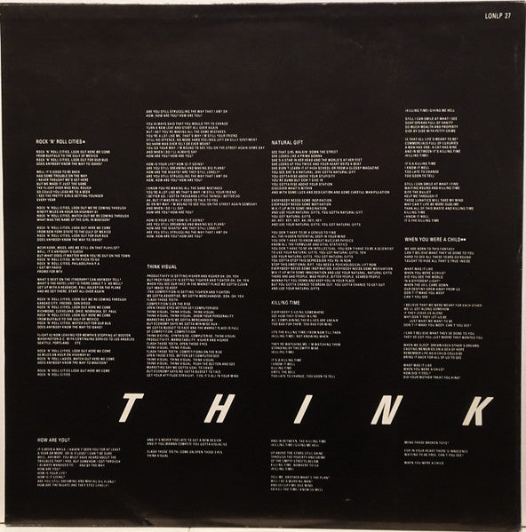 The Kinks - Think Visual (Vinyl, LP, Album, Stereo) Good Plus (G+) / Good Plus (G+)