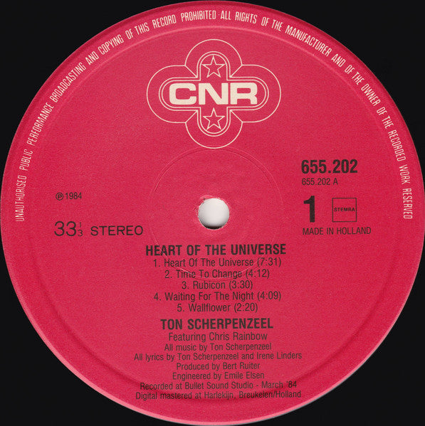 Ton Scherpenzeel - Heart Of The Universe (Vinyl, LP, Album) Good Plus (G+) / Very Good (VG)