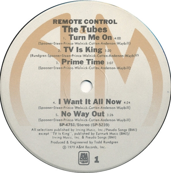 The Tubes - Remote Control (Vinyl, LP, Album) Very Good Plus (VG+) / Very Good Plus (VG+)