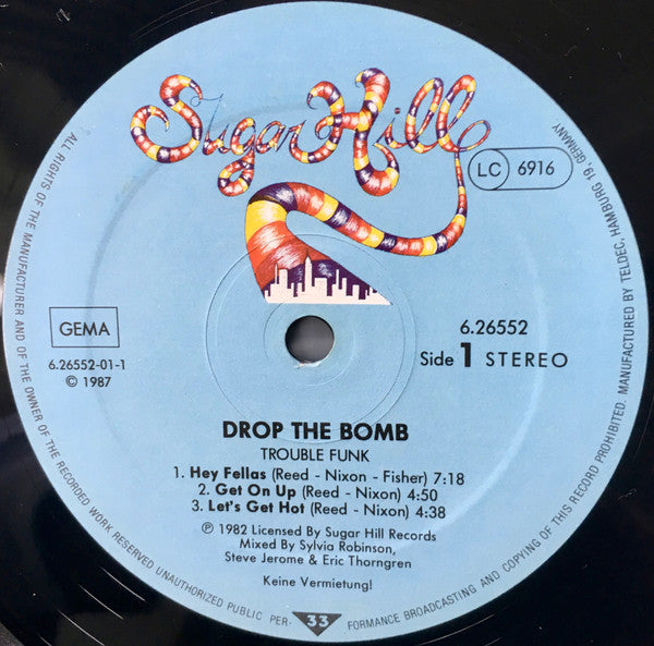 Trouble Funk - Drop The Bomb (Vinyl, LP, Album, Reissue, Stereo) Very Good Plus (VG+) / Very Good (VG)