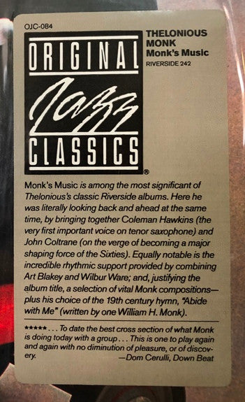 Thelonious Monk Septet - Monk's Music (Vinyl, LP, Album, Reissue, Mono) Very Good (VG) / Very Good (VG)