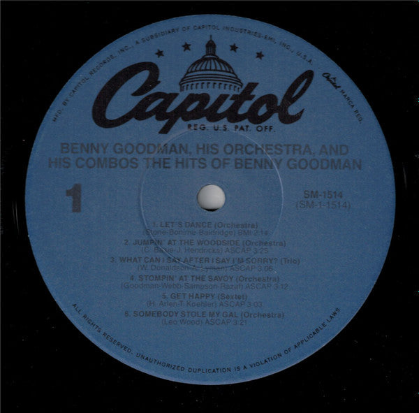 Benny Goodman - The Hits Of Benny Goodman (Vinyl, LP, Compilation) Very Good (VG) / Very Good (VG)