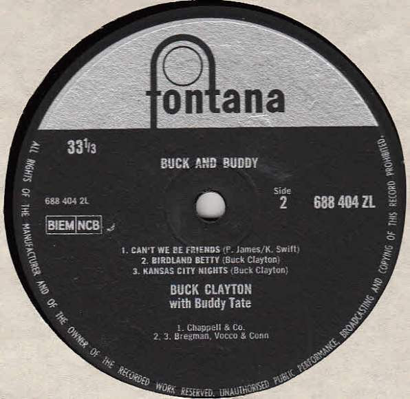 Buck Clayton - Buck And Buddy (Vinyl, LP, Album) Very Good Plus (VG+) / Very Good Plus (VG+)