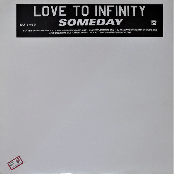 Love To Infinity - Someday (2x12", 33 ⅓ RPM, Single, Promo) - Very Good (VG) / Good Plus (G+)