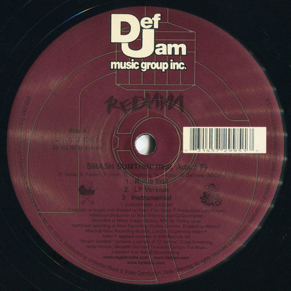 Redman - Smash Sumthin' (Vinyl, 12", 33 ⅓ RPM, Single, Stereo) Good Plus (G+) / Very Good Plus (VG+)