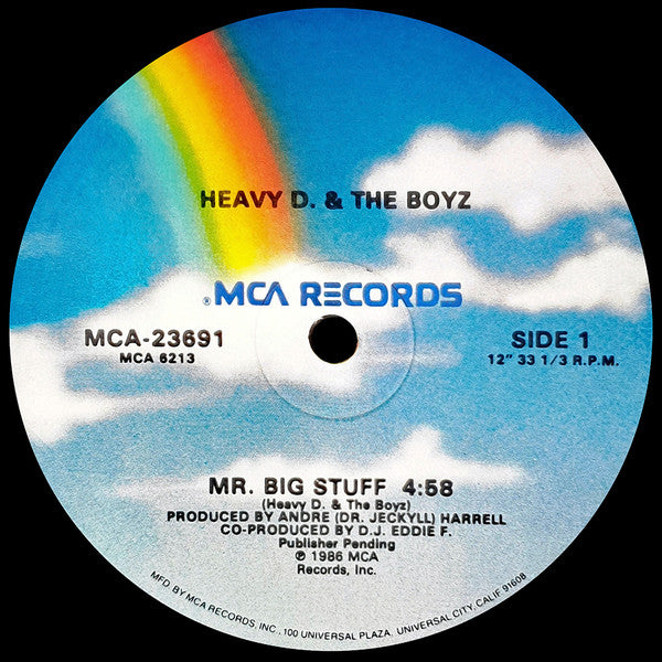 Heavy D. & The Boyz - Mr. Big Stuff (Vinyl, 12", 33 ⅓ RPM) Very Good (VG) / Very Good Plus (VG+)
