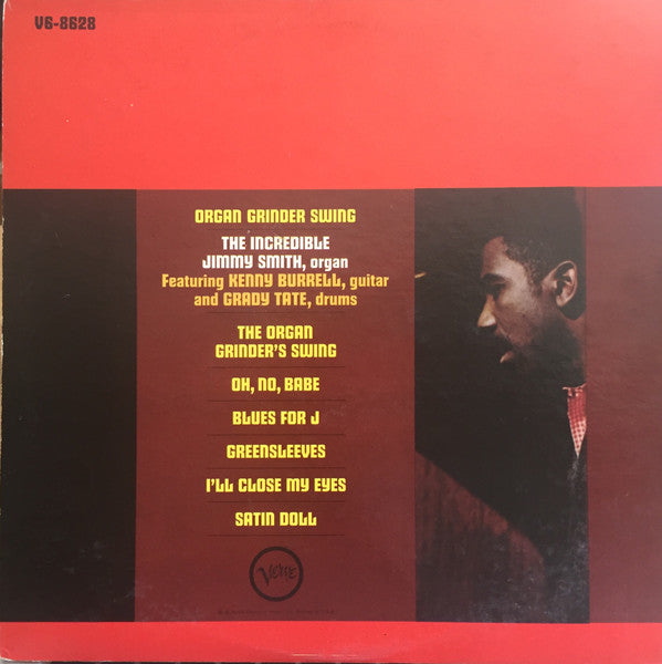 Jimmy Smith - Organ Grinder Swing (Vinyl, LP, Album, Stereo) Very Good (VG) / Very Good Plus (VG+)