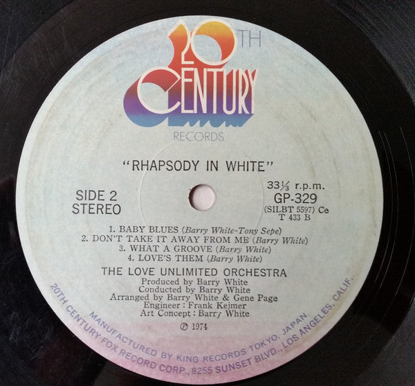 Love Unlimited Orchestra - Rhapsody In White (Vinyl, LP, Album, Ste...