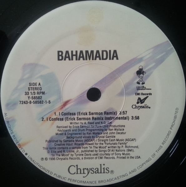 Bahamadia - I Confess (Remix) (Vinyl, 12") Very Good (VG) / Very Good (VG)