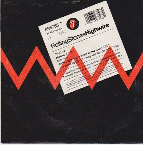 The Rolling Stones - Highwire (Vinyl, 7", 45 RPM, Single) Very Good Plus (VG+) / Very Good Plus (VG+)