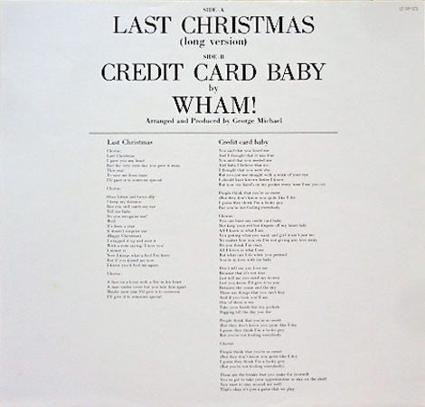Wham! - ラスト・クリスマス = Last Christmas (Vinyl, 12", 45 RPM, Single, Ste...