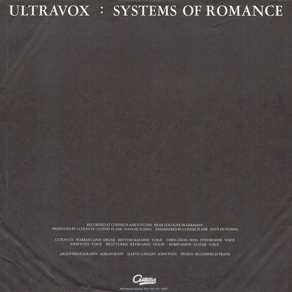 Ultravox - Systems Of Romance (Vinyl, LP, Album) Good Plus (G+) / Good (G)