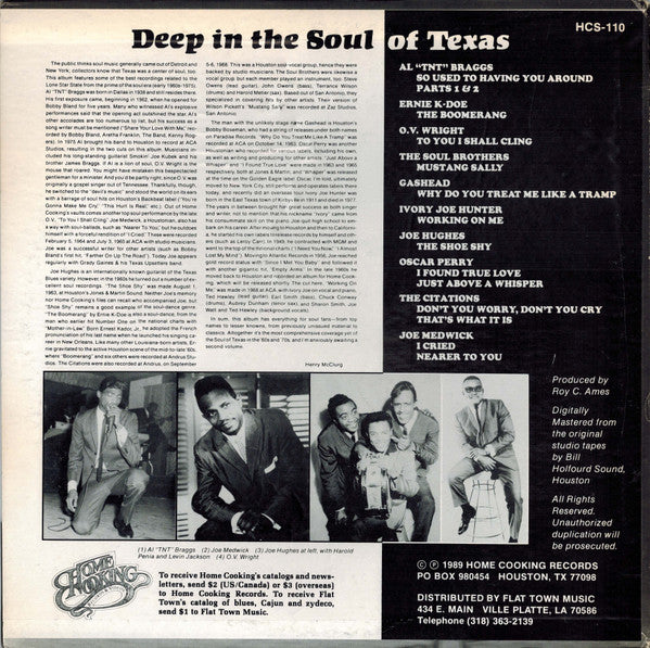 Various - Deep In The Soul Of Texas (Vinyl, LP, Compilation) Good Plus (G+) / Very Good (VG)