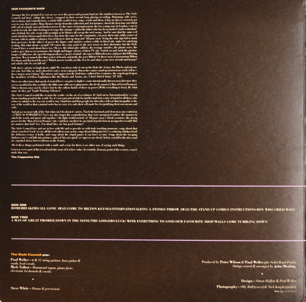 The Style Council - Our Favourite Shop (Vinyl, LP, Album)