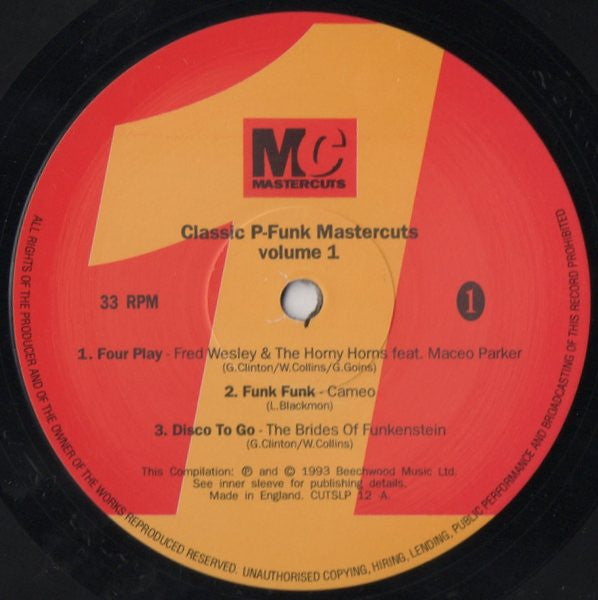 Various - Classic P-Funk Mastercuts Volume 1 (2xVinyl, LP, Compilation) Very Good (VG) / Very Good Plus (VG+)