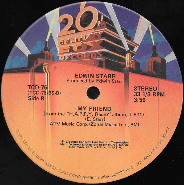 Edwin Starr - HAPPY Radio (Vinyl, 12", 33 ⅓ RPM, Stereo) Very Good (VG) / Very Good Plus (VG+)