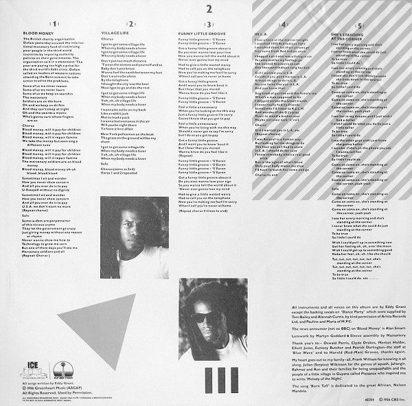 Eddy Grant - Born Tuff (Vinyl, LP, Album) Very Good Plus (VG+) / Very Good (VG)