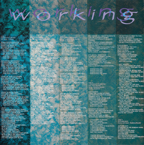 Working Week - Working Nights (Vinyl, Vinyl, LP, Album, 12", 45 RPM) Very Good Plus (VG+) / Very Good (VG)