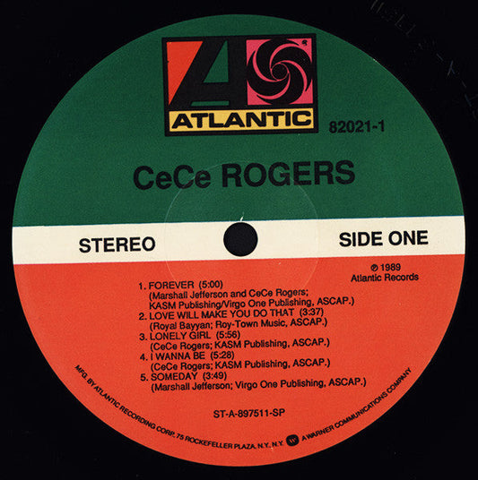 Ce Ce Rogers - CeCe Rogers (Vinyl, LP, Album) Very Good (VG) / Good Plus (G+)