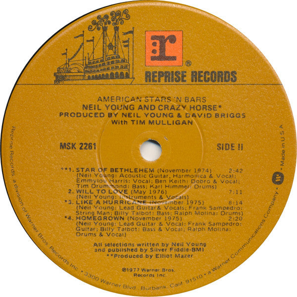 Neil Young - American Stars 'N Bars (Vinyl, LP, Album) Very Good (VG) / Good Plus (G+)