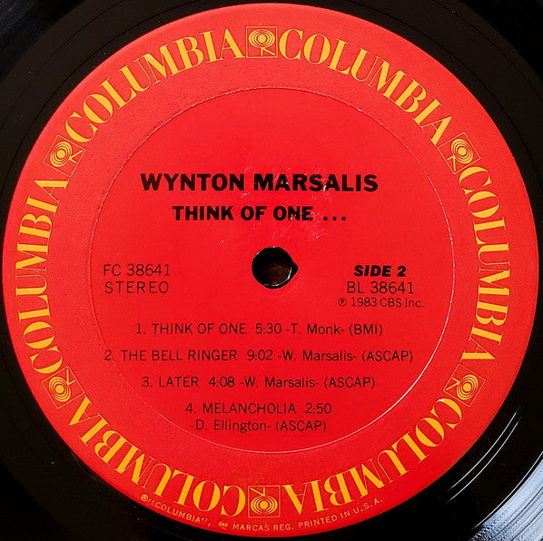 Wynton Marsalis - Think Of One (Vinyl, LP, Album, Stereo) Very Good Plus (VG+) / Very Good Plus (VG+)