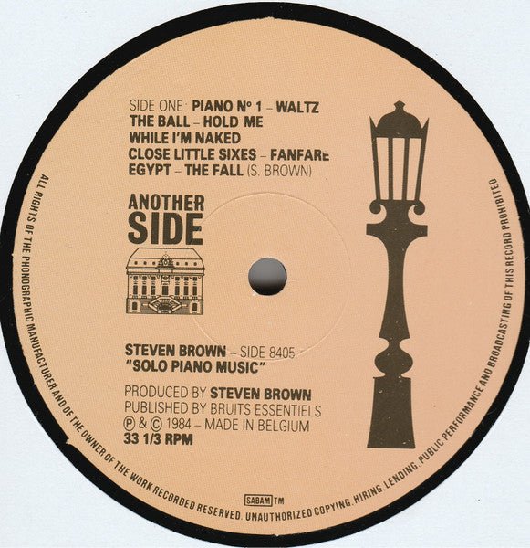 Steven Brown - Music For Solo Piano (Vinyl, LP, Album)