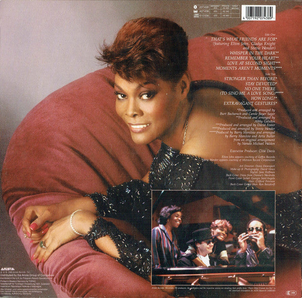 Dionne Warwick - Friends (Vinyl, LP, Album, Stereo) Very Good (VG) / Good Plus (G+)
