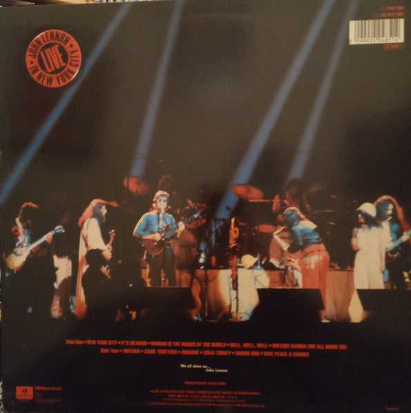 John Lennon - Live In New York City (Vinyl, LP, Album, Stereo) Very Good Plus (VG+) / Very Good (VG)